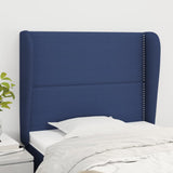 Tête de lit avec oreilles Bleu 83x23x118/128 cm Tissu