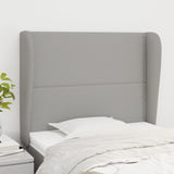 Tête de lit avec oreilles Gris clair 103x23x118/128 cm Tissu