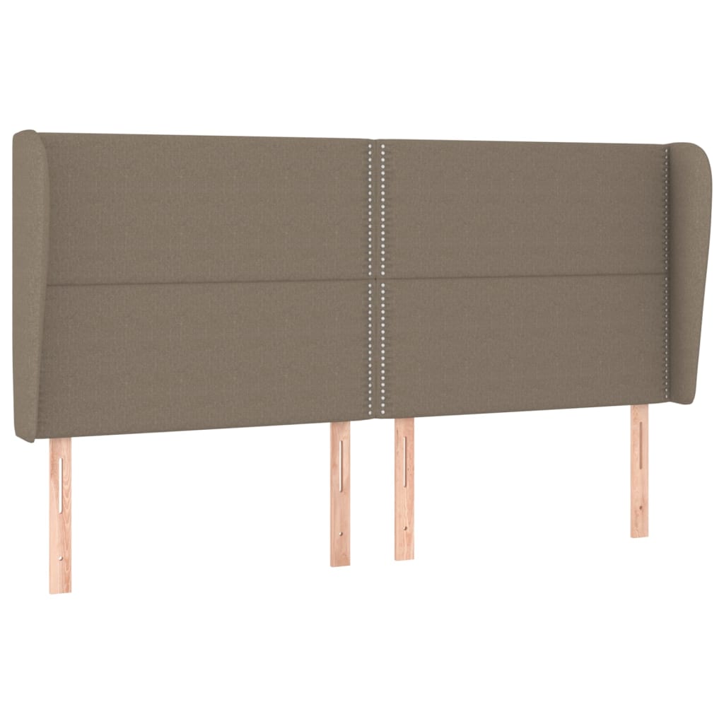 Tête de lit avec oreilles Taupe 183x23x118/128 cm Tissu