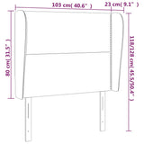 Tête de lit avec oreilles Blanc 103x23x118/128 cm Similicuir