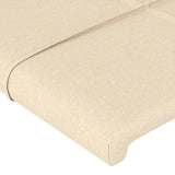 Tête de lit avec oreilles Crème 83x23x118/128 cm Tissu