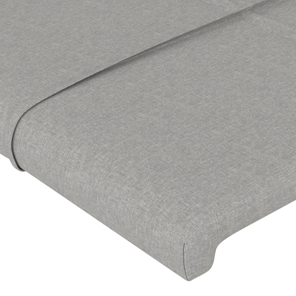 Tête de lit avec oreilles Gris clair 93x23x118/128 cm Tissu