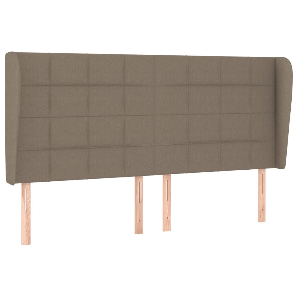 Tête de lit avec oreilles Taupe 183x23x118/128 cm Tissu