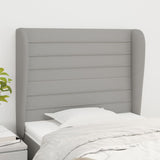 Tête de lit avec oreilles Gris clair 83x23x118/128 cm Tissu