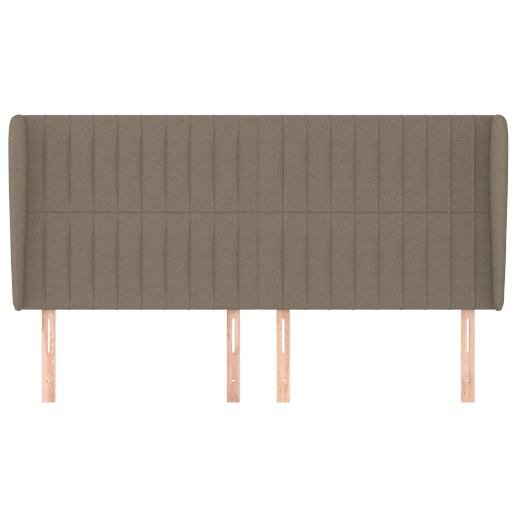 Tête de lit avec oreilles Taupe 183x23x118/128 cm Tissu