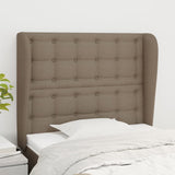 Tête de lit avec oreilles Taupe 103x23x118/128 cm Tissu