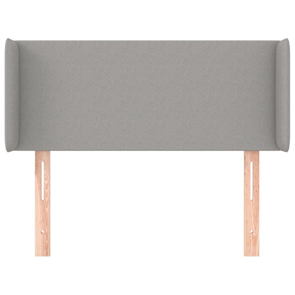 Tête de lit avec oreilles Gris clair 83x16x78/88 cm Tissu