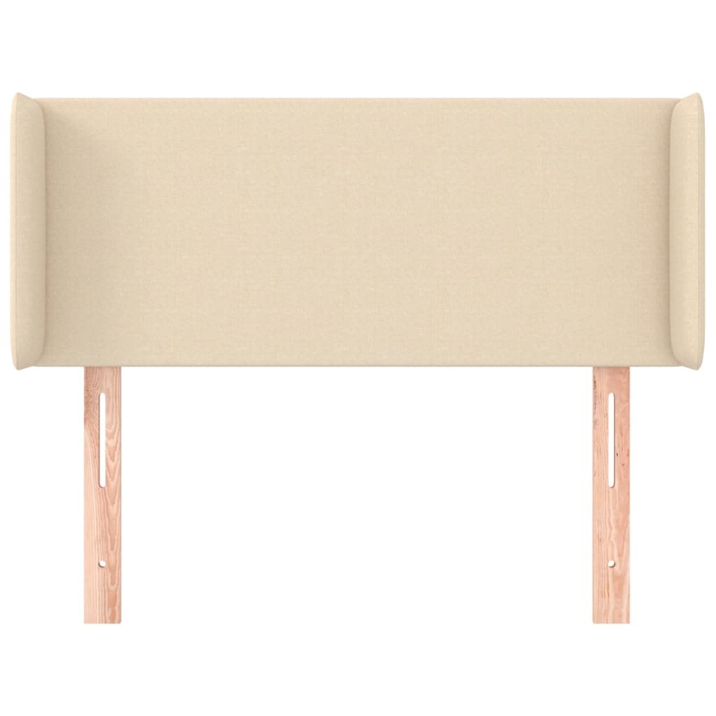 Tête de lit avec oreilles Crème 83x16x78/88 cm Tissu