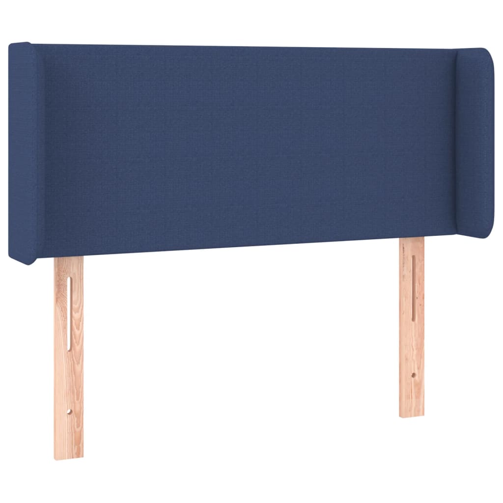 Tête de lit avec oreilles Bleu 83x16x78/88 cm Tissu