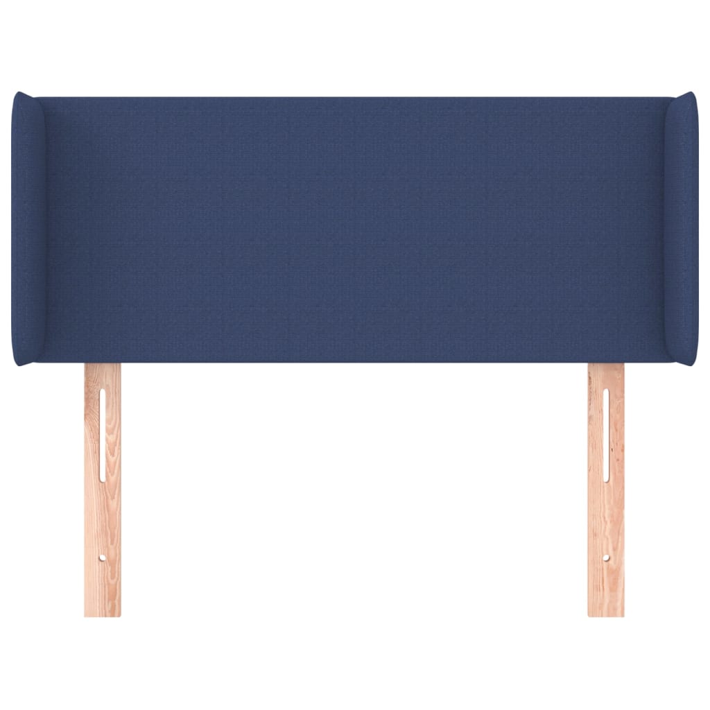 Tête de lit avec oreilles Bleu 83x16x78/88 cm Tissu