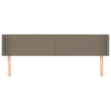 Tête de lit avec oreilles Taupe 183x16x78/88 cm Tissu