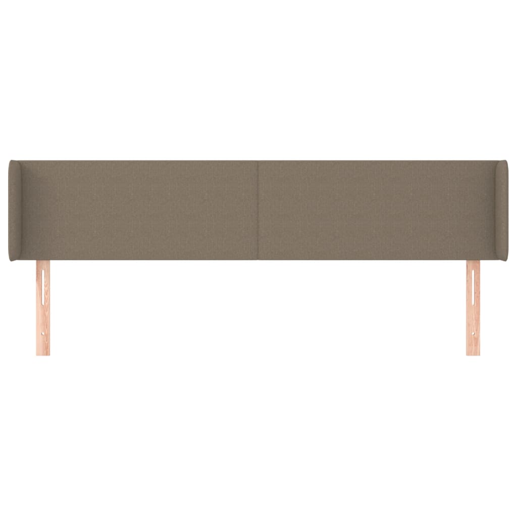 Tête de lit avec oreilles Taupe 203x16x78/88 cm Tissu