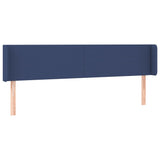 Tête de lit avec oreilles Bleu 203x16x78/88 cm Tissu