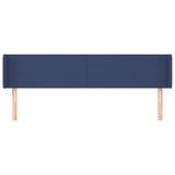 Tête de lit avec oreilles Bleu 203x16x78/88 cm Tissu