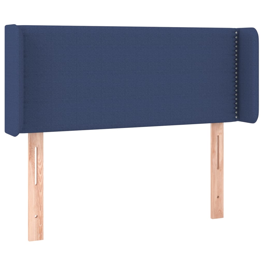 Tête de lit avec oreilles Bleu 103x16x78/88 cm Tissu