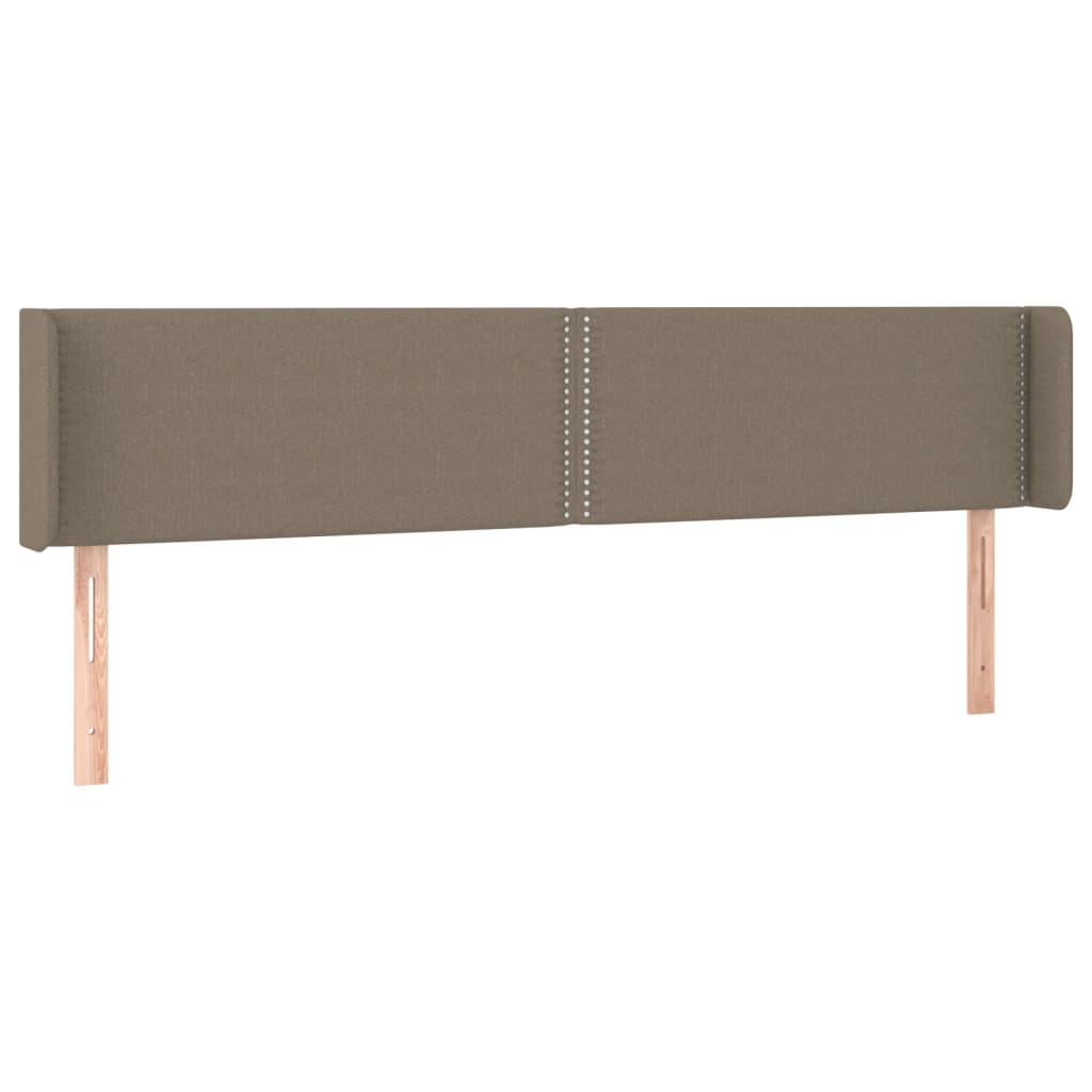 Tête de lit avec oreilles Taupe 183x16x78/88 cm Tissu