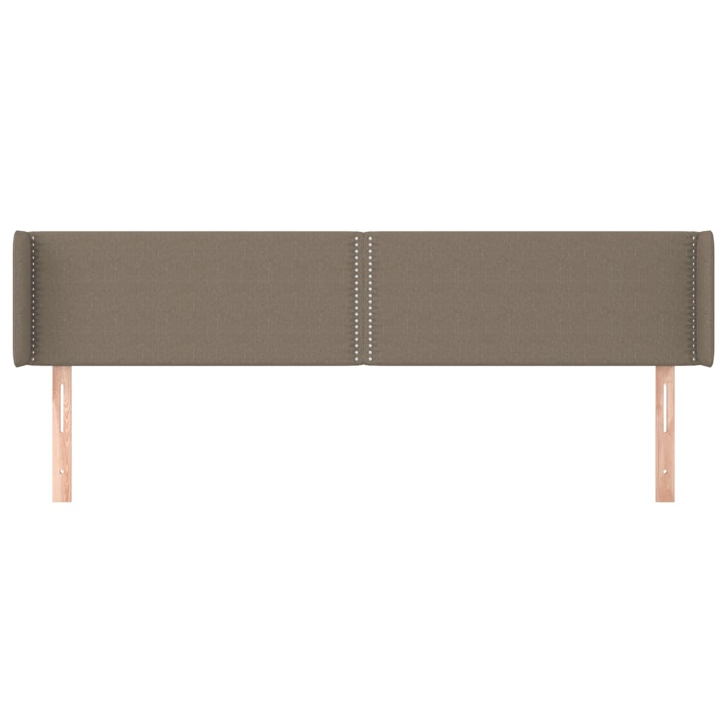 Tête de lit avec oreilles Taupe 183x16x78/88 cm Tissu