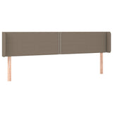 Tête de lit avec oreilles Taupe 203x16x78/88 cm Tissu