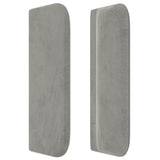 Tête de lit avec oreilles Gris clair 203x16x78/88 cm Velours