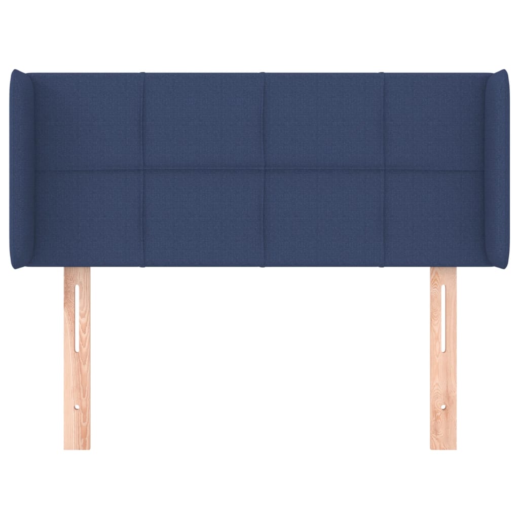 Tête de lit avec oreilles Bleu 83x16x78/88 cm Tissu