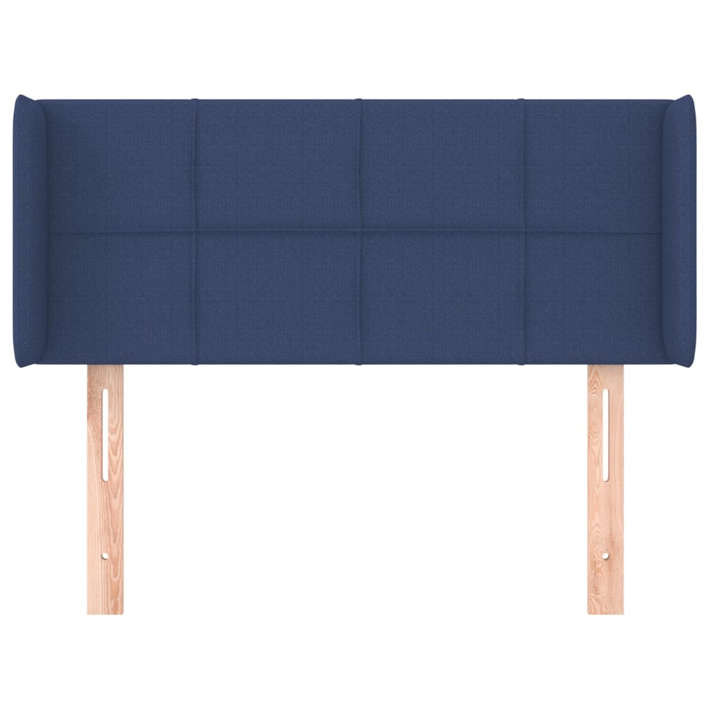 Tête de lit avec oreilles Bleu 103x16x78/88 cm Tissu