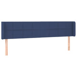 Tête de lit avec oreilles Bleu 163x16x78/88 cm Tissu