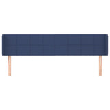 Tête de lit avec oreilles Bleu 163x16x78/88 cm Tissu