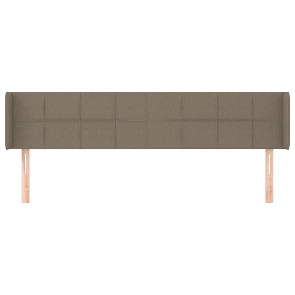 Tête de lit avec oreilles Taupe 183x16x78/88 cm Tissu