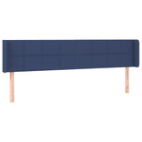 Tête de lit avec oreilles Bleu 183x16x78/88 cm Tissu