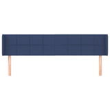 Tête de lit avec oreilles Bleu 183x16x78/88 cm Tissu