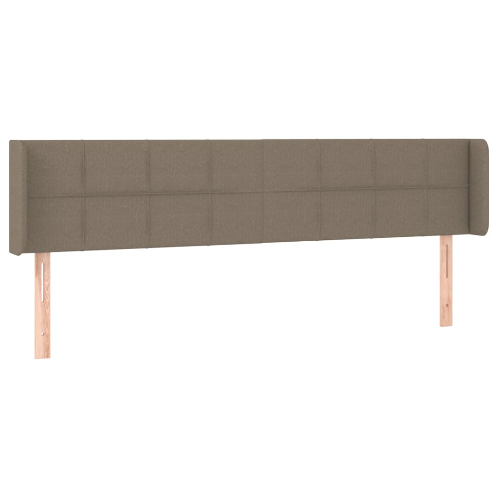 Tête de lit avec oreilles Taupe 203x16x78/88 cm Tissu