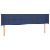 Tête de lit avec oreilles Bleu 203x16x78/88 cm Tissu