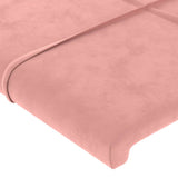 Tête de lit avec oreilles Rose 93x16x78/88 cm Velours