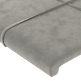 Tête de lit avec oreilles Gris clair 183x16x78/88 cm Velours