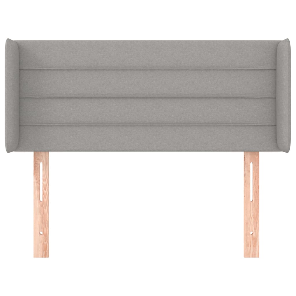 Tête de lit avec oreilles Gris clair 83x16x78/88 cm Tissu