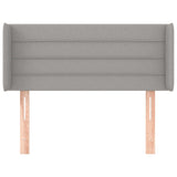 Tête de lit avec oreilles Gris clair 83x16x78/88 cm Tissu