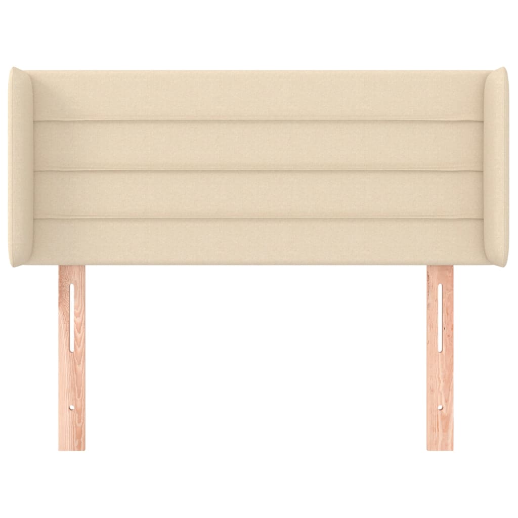 Tête de lit avec oreilles Crème 83x16x78/88 cm Tissu