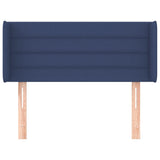 Tête de lit avec oreilles Bleu 83x16x78/88 cm Tissu