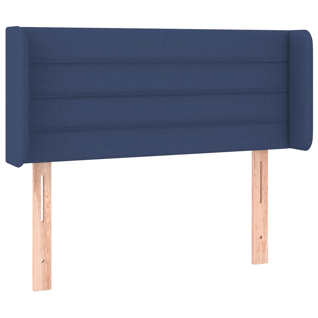 Tête de lit avec oreilles Bleu 93x16x78/88 cm Tissu