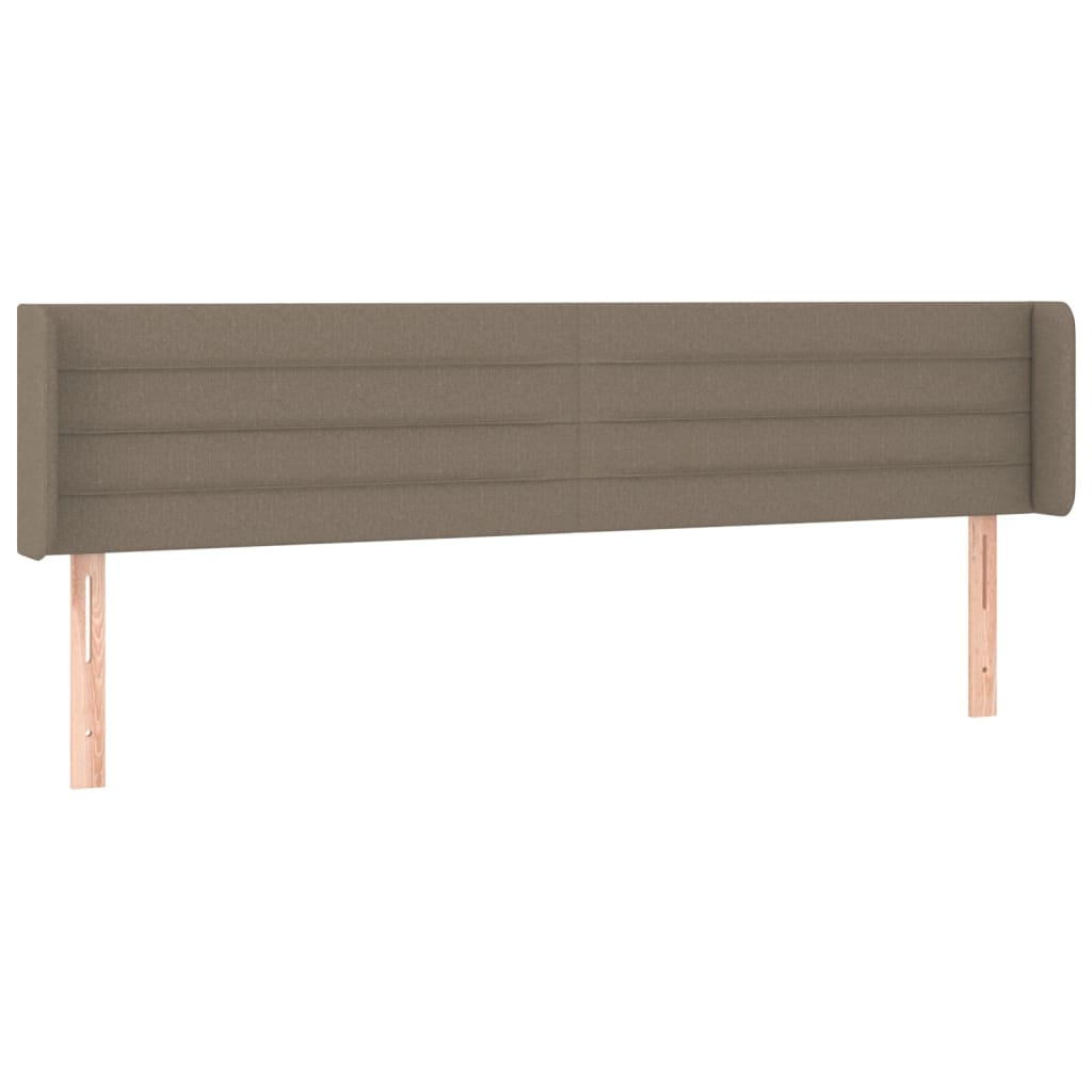 Tête de lit avec oreilles Taupe 203x16x78/88 cm Tissu