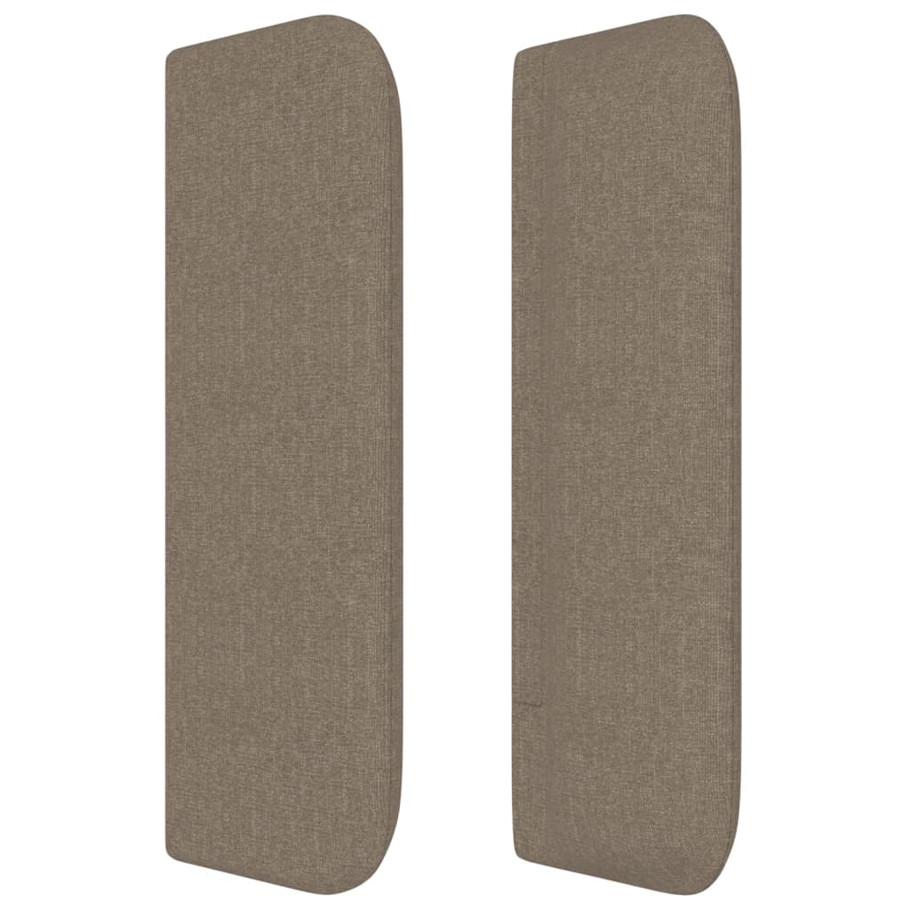 Tête de lit avec oreilles Taupe 203x16x78/88 cm Tissu