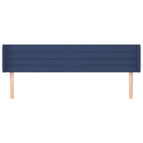 Tête de lit avec oreilles Bleu 203x16x78/88 cm Tissu