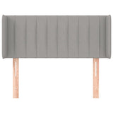 Tête de lit avec oreilles Gris clair 83x16x78/88 cm Tissu