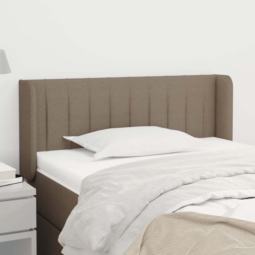 Tête de lit avec oreilles Taupe 83x16x78/88 cm Tissu