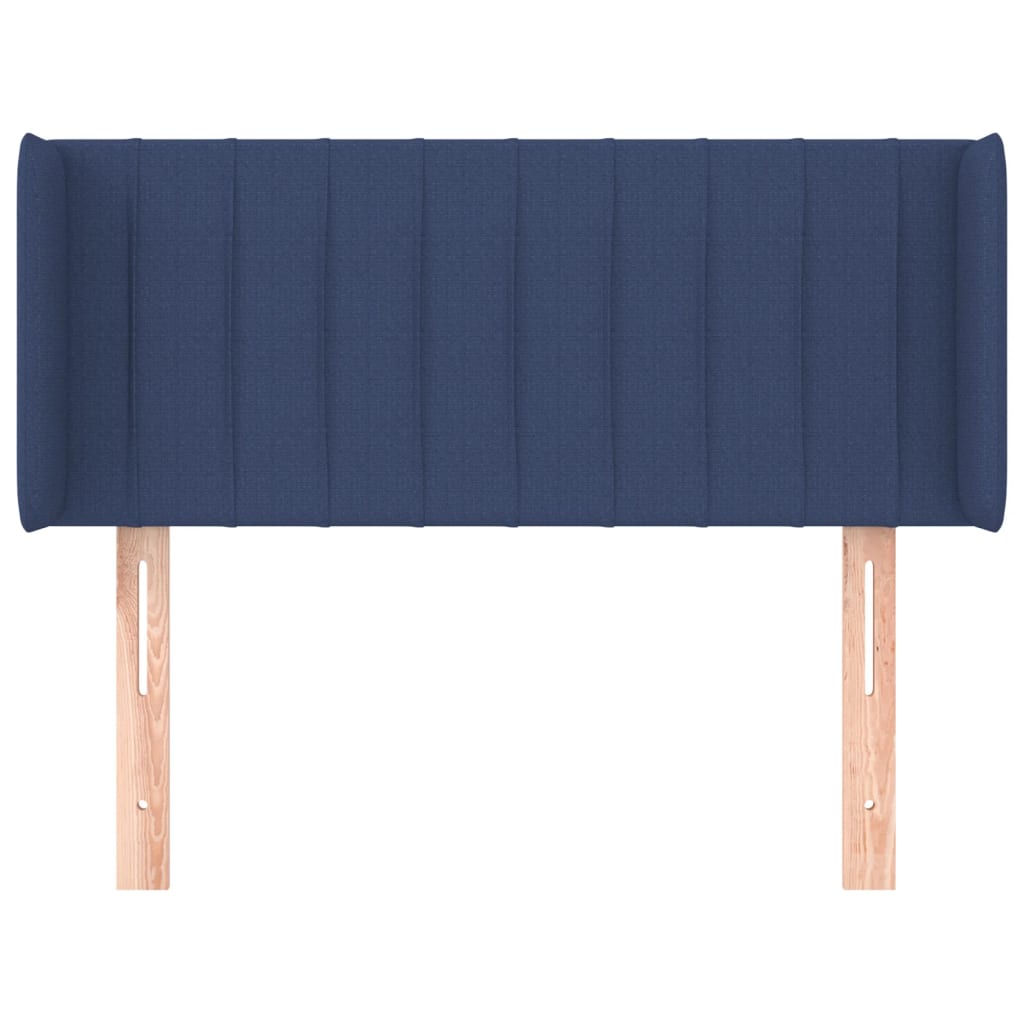 Tête de lit avec oreilles Bleu 83x16x78/88 cm Tissu