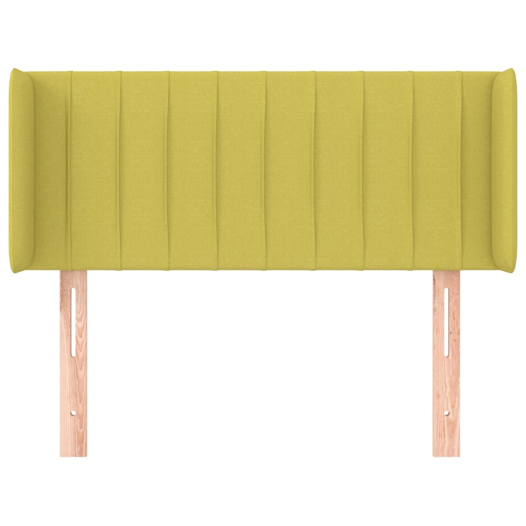 Tête de lit avec oreilles Vert 103x16x78/88 cm Tissu