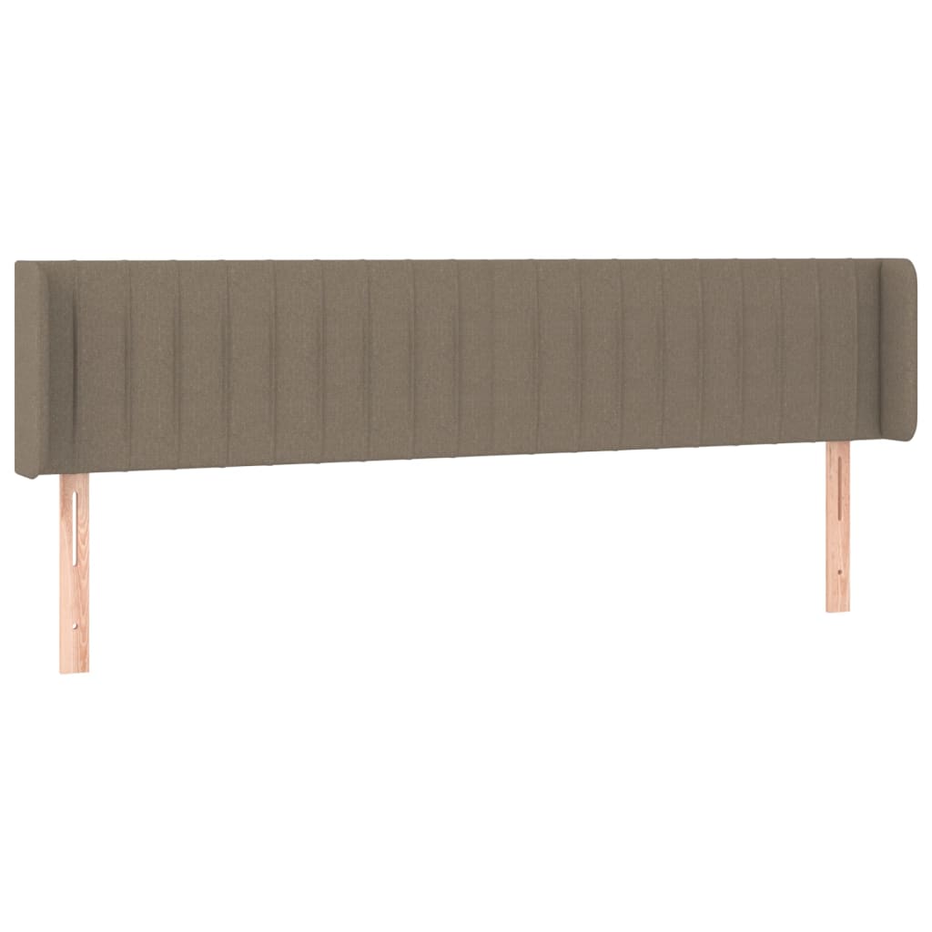 Tête de lit avec oreilles Taupe 183x16x78/88 cm Tissu