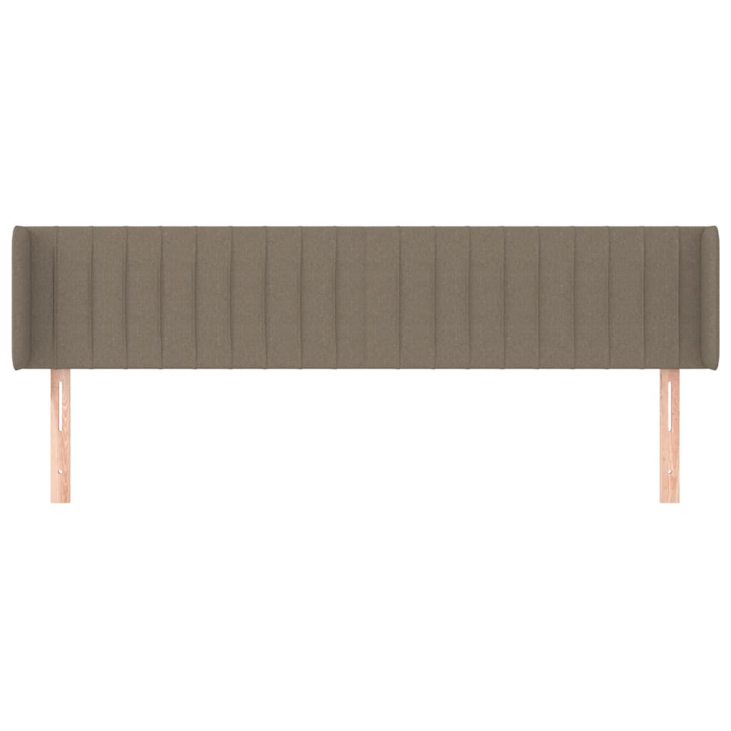 Tête de lit avec oreilles Taupe 183x16x78/88 cm Tissu