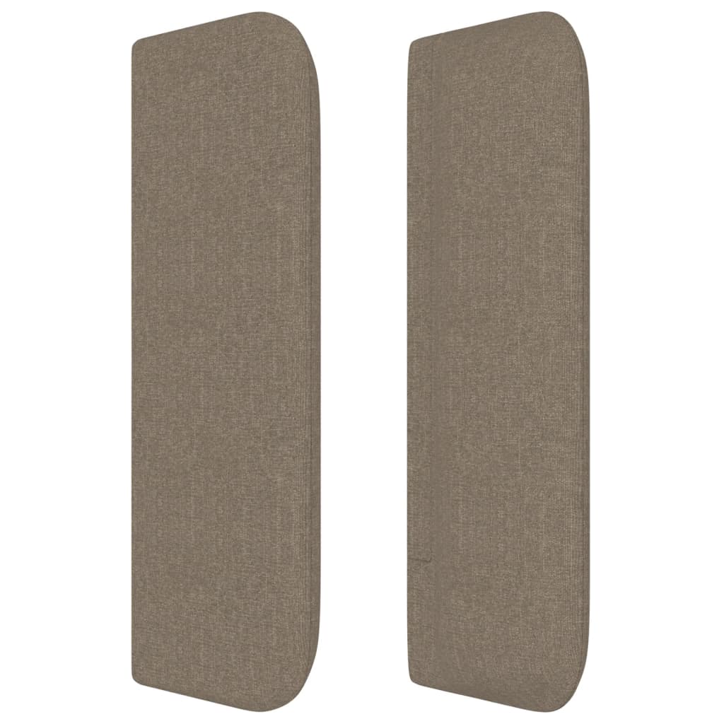 Tête de lit avec oreilles Taupe 203x16x78/88 cm Tissu