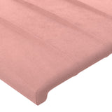 Tête de lit avec oreilles Rose 83x16x78/88 cm Velours